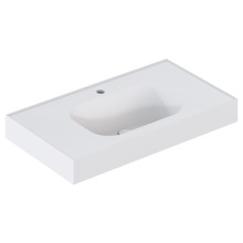 Mia 900mm Matte White Wall Hung Basin with Overflow
